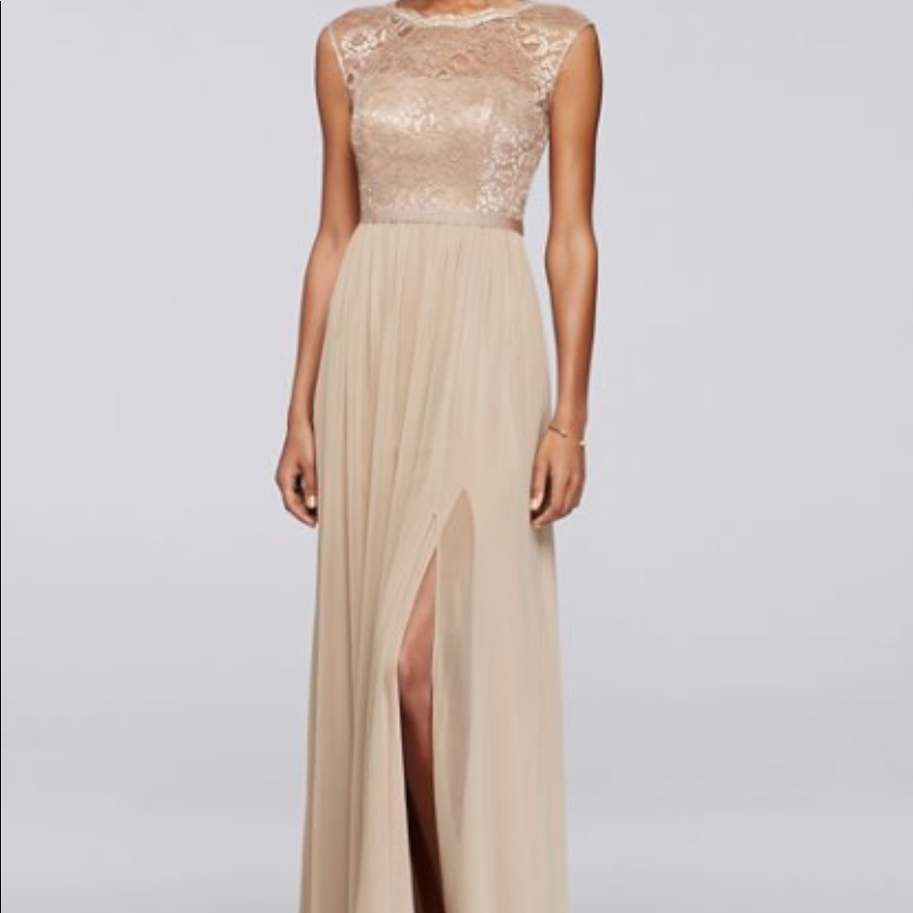 Gold Metallic Bridesmaids Dress